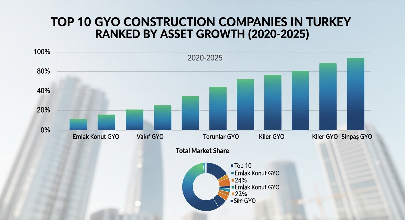 Top 10 GYO Construction Companies in Turkey Ranked by Asset Growth (2020–2025)